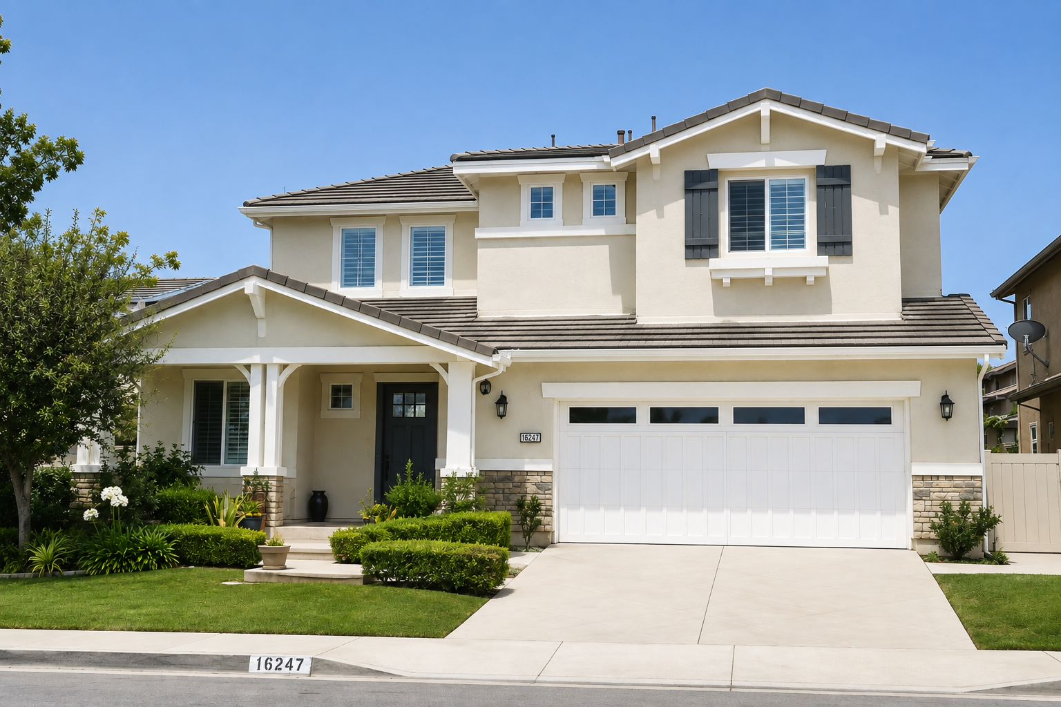 Before and after House Washing